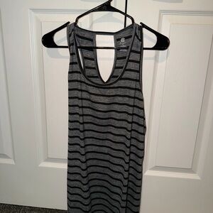 Champion Black and Gray Striped Tank Top